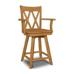 Double XX Swivel Bar Stool with Arms
