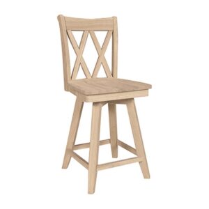 Double XX Swivel Counter Stool