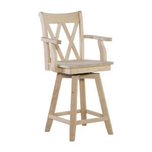Double XX Swivel Counter Stool with Arms