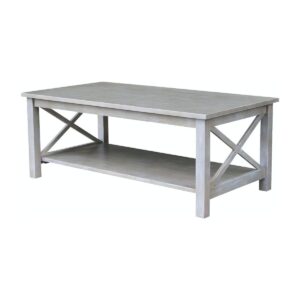 Hampton Coffee Table in Weathered Gray, Ready to Ship