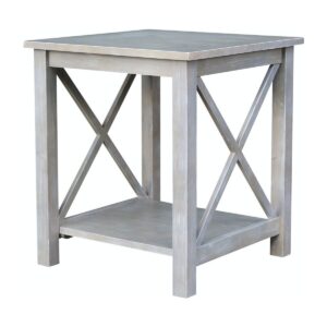 Hampton End Table in Taupe Gray, Ready to Ship