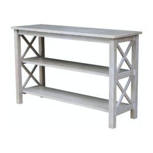 Hampton Sofa Table in Weathered Gray, Ready to Ship
