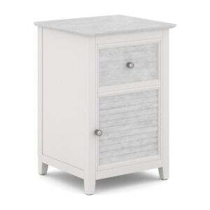High Tide 1 Drawer / Door Nightstand in Chalk and White