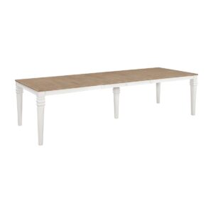 Highlands Springs XL Extension Dining Table in Taupe Gray and Lumina, Ready to Ship