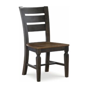 Ladderback Chair in Hickory and Coal, Ready to Ship