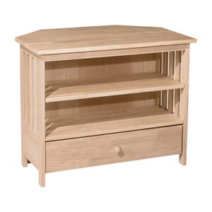 Mission Corner TV Stand in Espresso, Ready to Ship