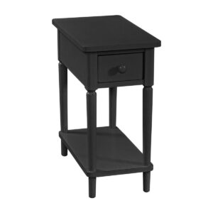 Narrow Side Table Black in Black, Ready to Ship