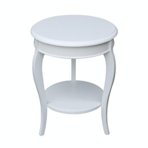 Cambria End Table in White, Ready to Ship