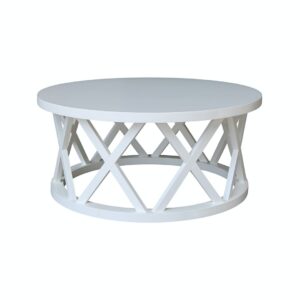 Ceylon Coffee Table in White, Ready to Ship