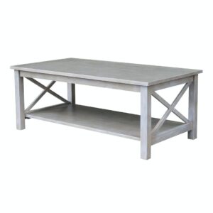 Hampton Coffee Table in Weathered Gray, Ready to Ship