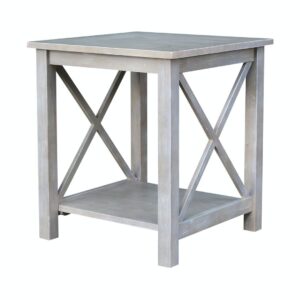 Hampton End Table in Taupe Gray, Ready to Ship