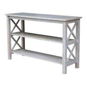 Hampton Sofa Table in Weathered Gray, Ready to Ship