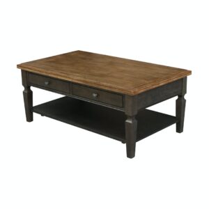 Vista Coffee Table in Hickory and Coal, Ready to Ship