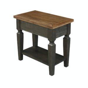 Vista Side Table in Hickory and Coal, Ready to Ship