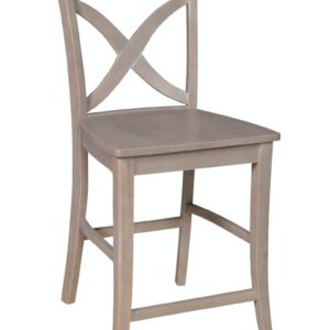 Salerno Stool in Weathered Gray, Ready to Ship