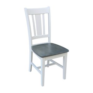 San Remo Chair in White and Gray, Ready to Ship
