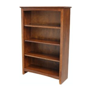 Shaker Bookcase 32x12x48 in Espresso, Ready to Ship