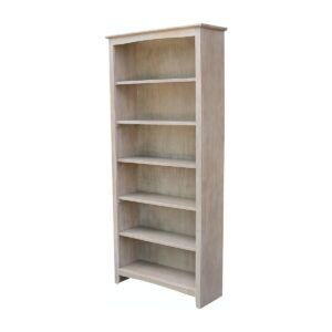 Shaker Bookcase 32x12x72 in Gray, Ready to Ship