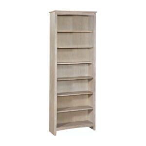 Shaker Bookcase 32x12x84 in Gray, Ready to Ship