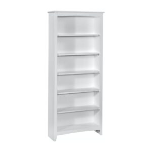 Shaker Bookcase 32x12x84 in White, Ready to Ship