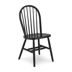 Spindleback Windsor Chair in Black, Ready to Ship