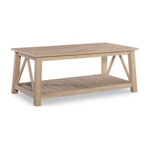 Surrey Coffee Table in Chalk and Blue, Ready to Ship