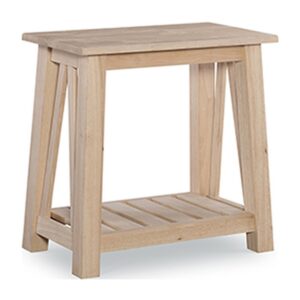 Surrey Narrow End Table in Chalk and Blue, Ready to Ship