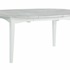 Butterfly Extension Table 44x44x64 in Chalk and White, Ready to Ship
