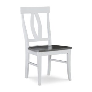 Verona Chair in White and Gray, Ready to Ship