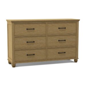 Vista 6-Drawer Dresser in Hickory and Coal