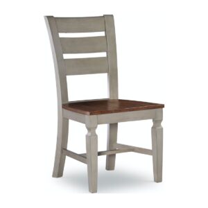 Vista Ladderback Chair in Hickory and Stone, Ready to Ship