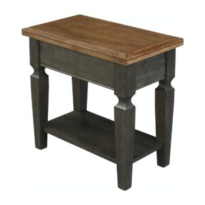 Vista Side Table in Hickory and Coal, Ready to Ship