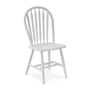 Windsor Arrowback Dining Table in White, Ready to Ship