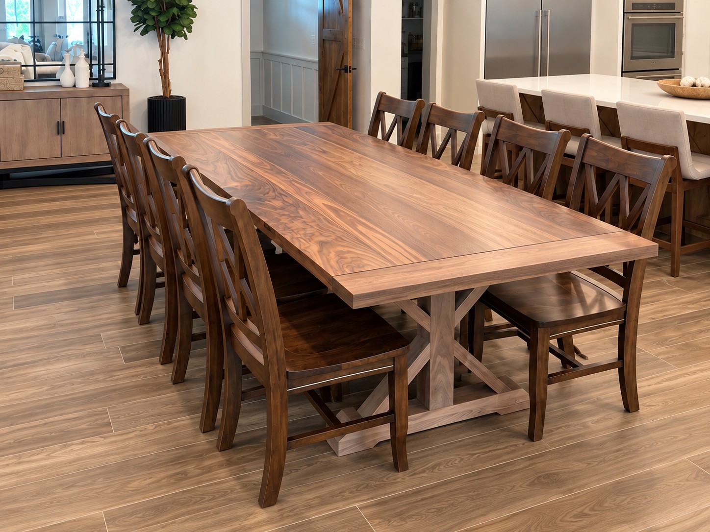 Classic walnut dining table