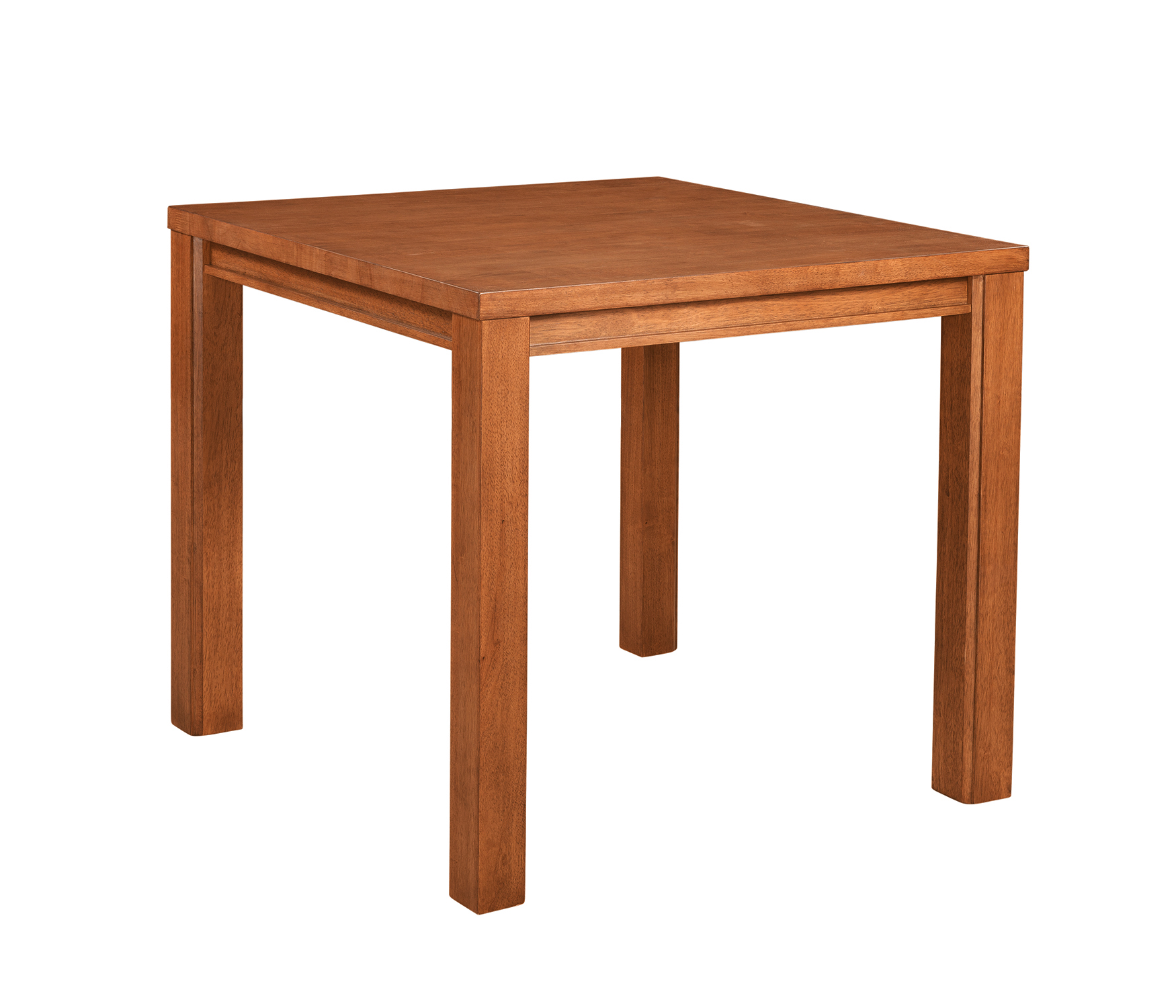 40 inch square table warm brown oak