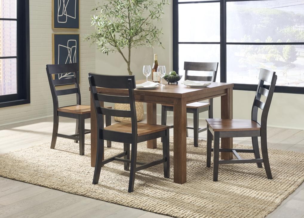 78 Inch Extension Dining Table, Warm Brown Oak in a dining room