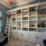 Custom handcrafted home office desk and storage built by American Furniture & Design, Port Saint Lucie FL